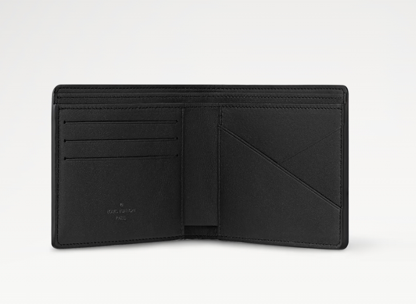 L*V Multiple Wallet Black Monogram Shadow