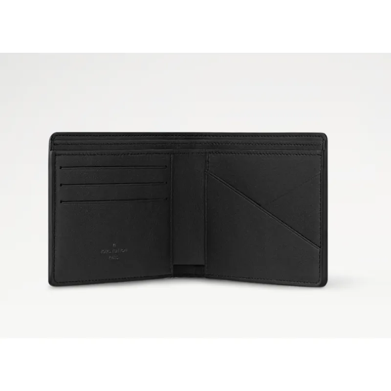 L*V Multiple Wallet Black Monogram Shadow