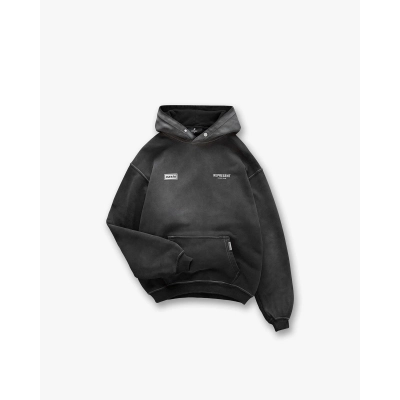 Design Hoodie Stained Black 01