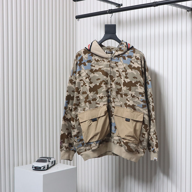 BAPE Color Camo Shark Full Zip Hoodie Camo