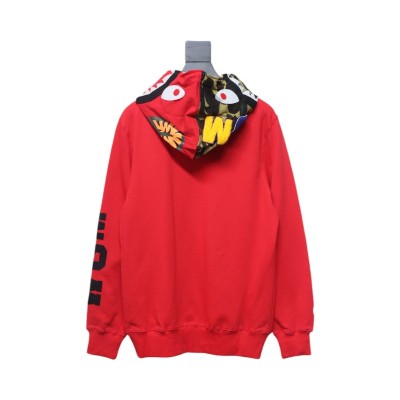 BAPE Color Camo Shark Full Zip Hoodie Red 02