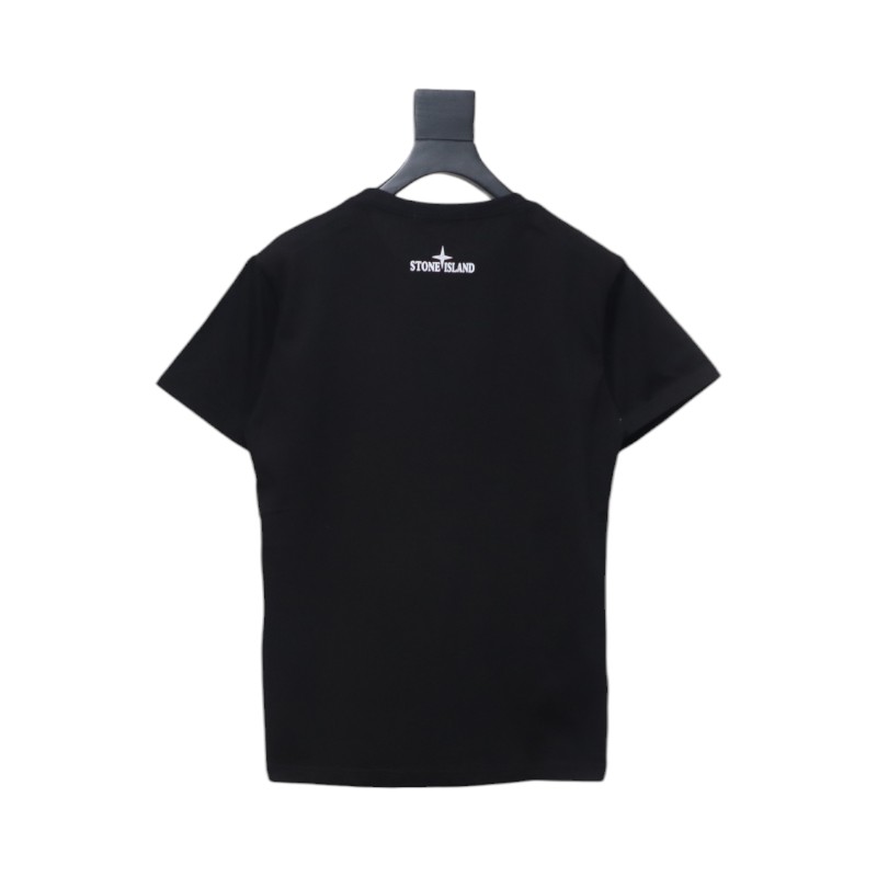 Stone Island Logo T-shirt Black and White 
