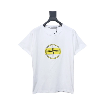 Stone Island Logo T-shirt Black and White  02