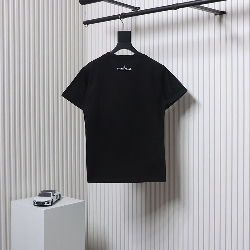 Stone Island Logo T-shirt Black and White 