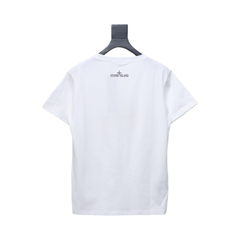 Stone Island Logo T-shirt Black and White 