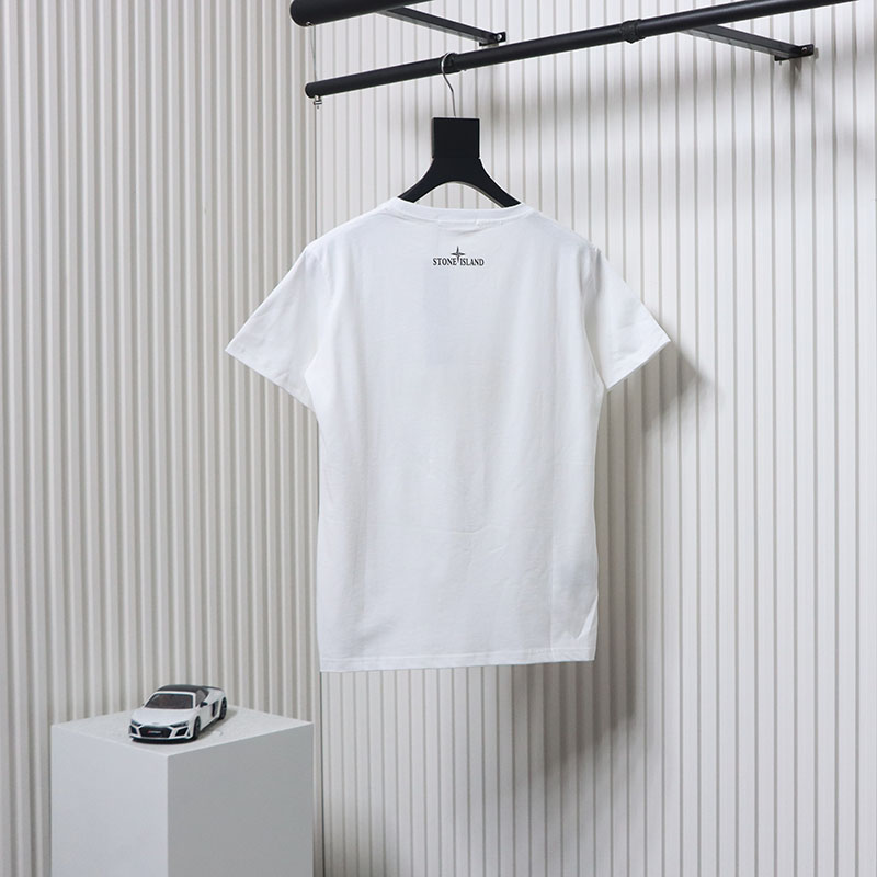 Stone Island Logo T-shirt Black and White 