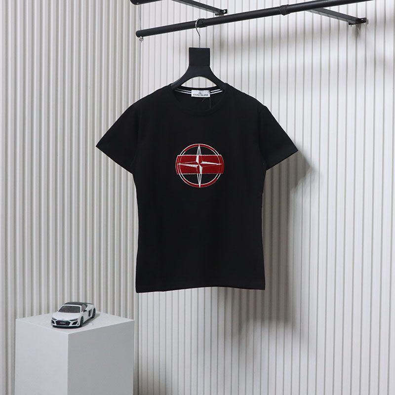 Stone Island Logo T-shirt Black and White 