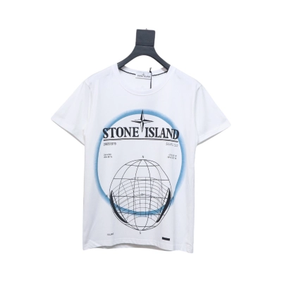 Stone Island T-shirt Black White  01