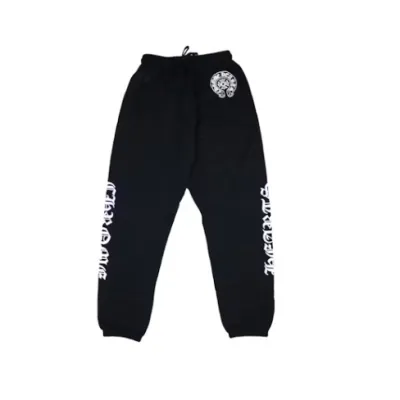 Chrome Hearts Horse Shoe Logo Sweatpants Black  01