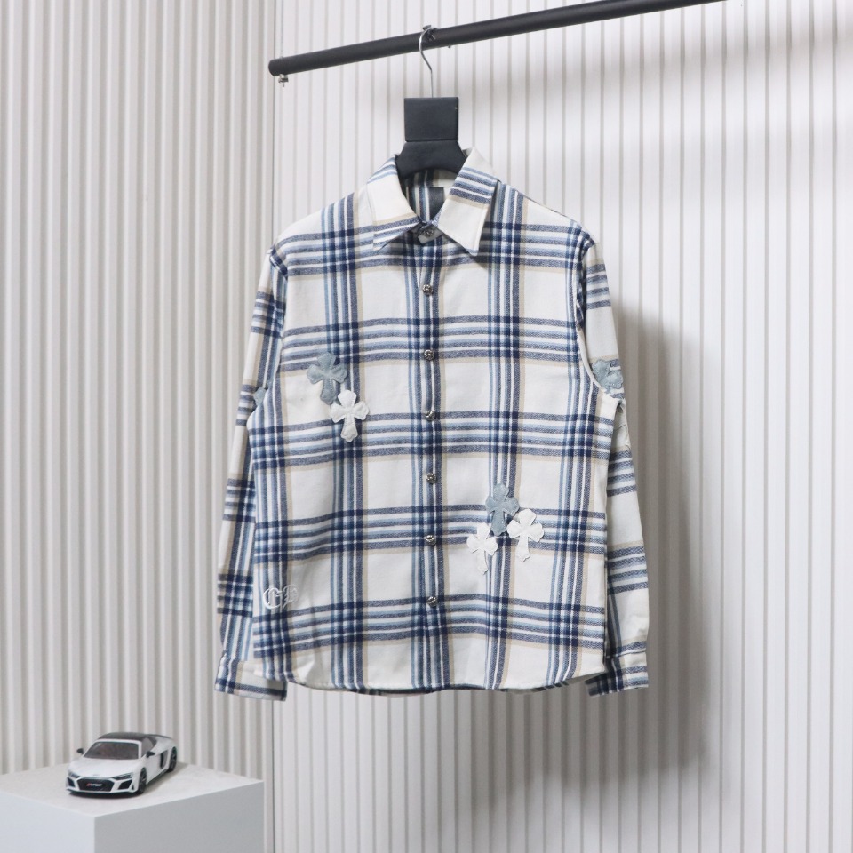 Chrome Hearts CH Flannel White Blue