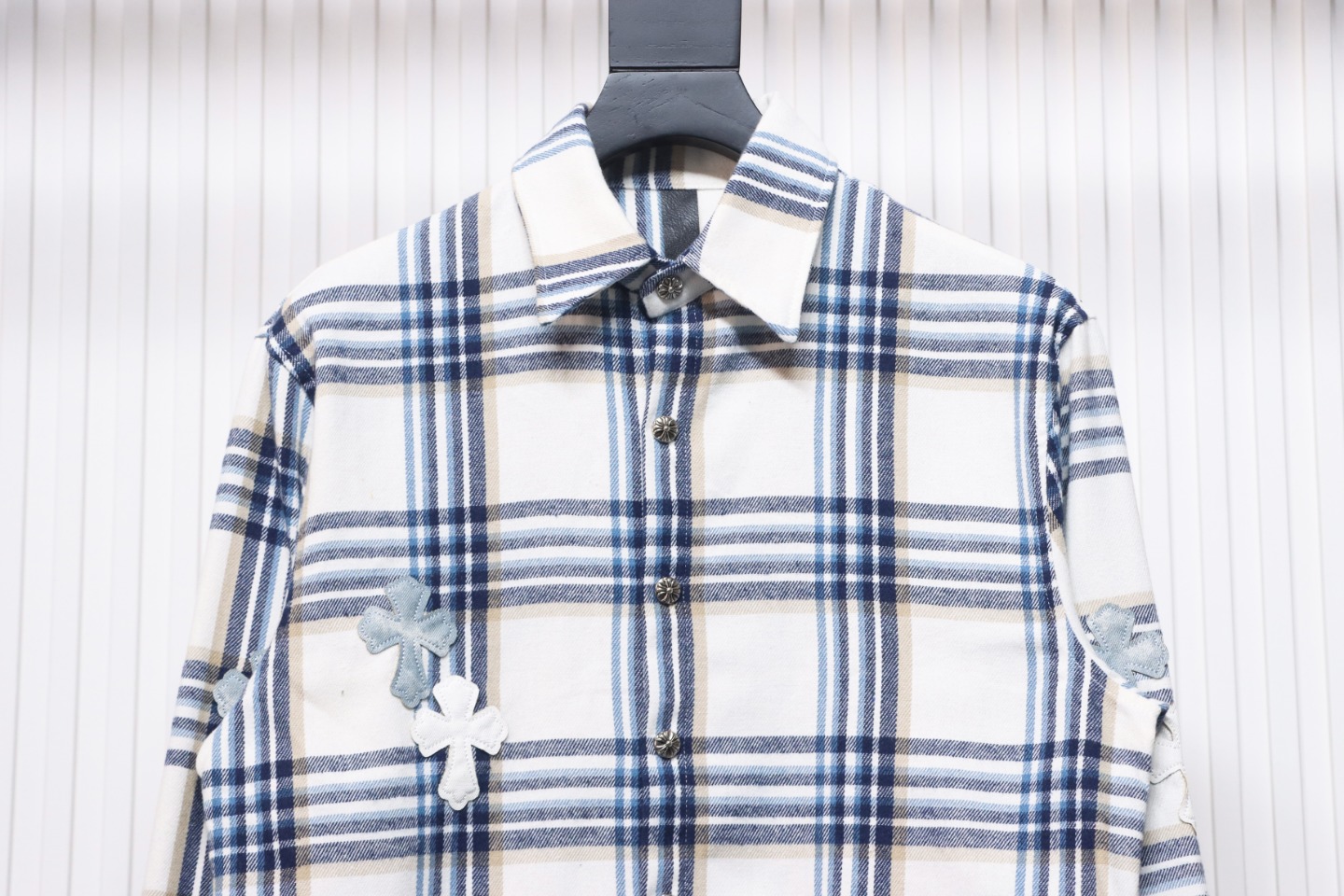 Chrome Hearts CH Flannel White Blue