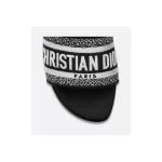 Dway Slide Black Embroidered Cotton