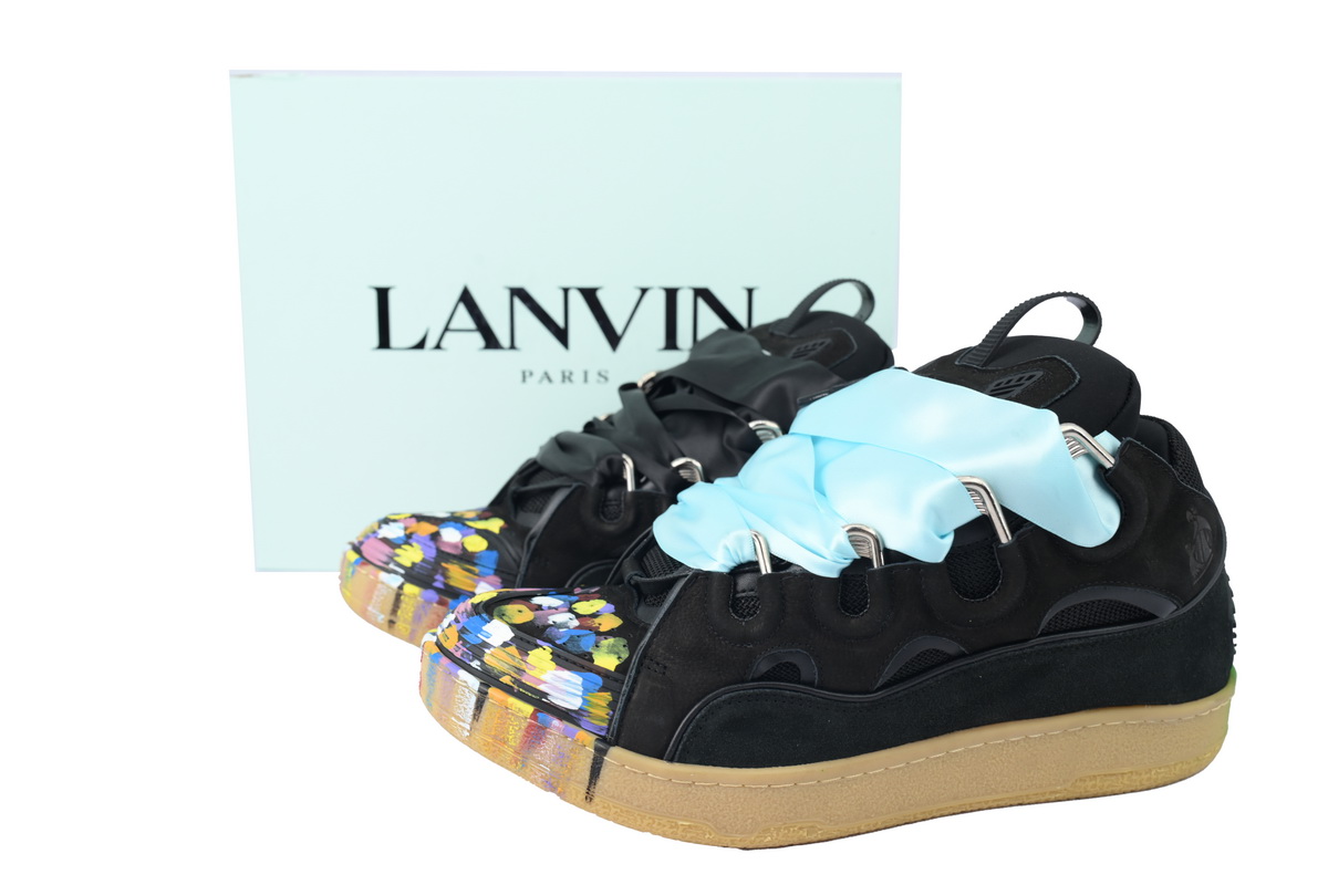 Gallery Dept. x Lanvin Curb Sneakers Paint Drip Black