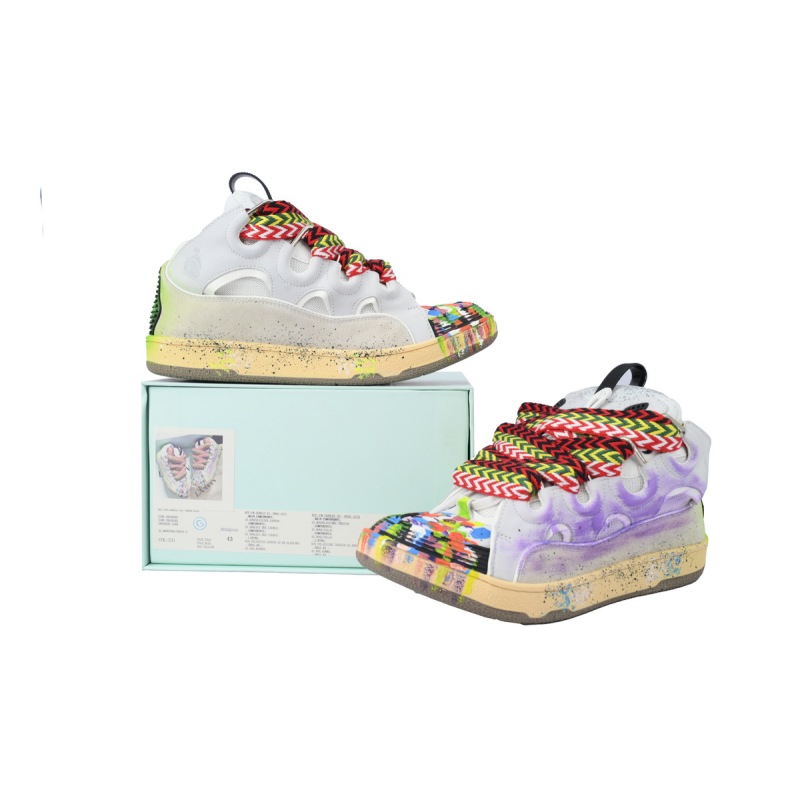 Lanvin Leather Curb Gallery Dept White FM-SKRK11-DRGD-E21
