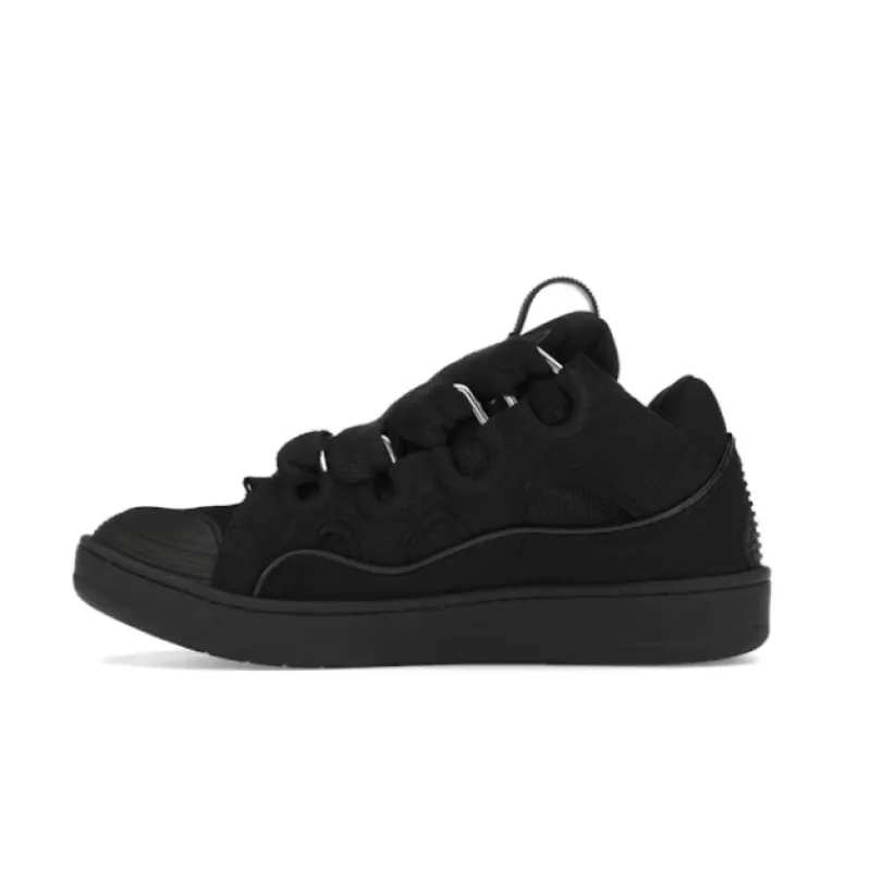 Lanvin Leather Curb Triple Black