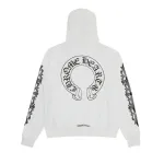 Chrome Hearts Floral Horseshoe Hoodie White