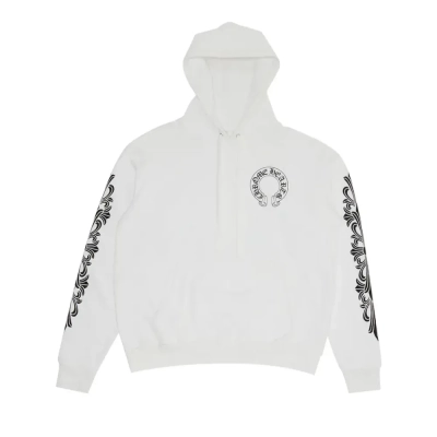 Chrome Hearts Floral Horseshoe Hoodie White 01
