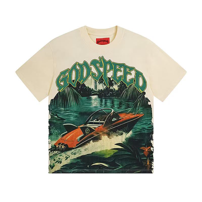 Godspeed Miami Boat Men T-Shirt 