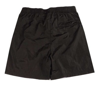 Stone Island Compass-badge Crinkled Shorts Black 02