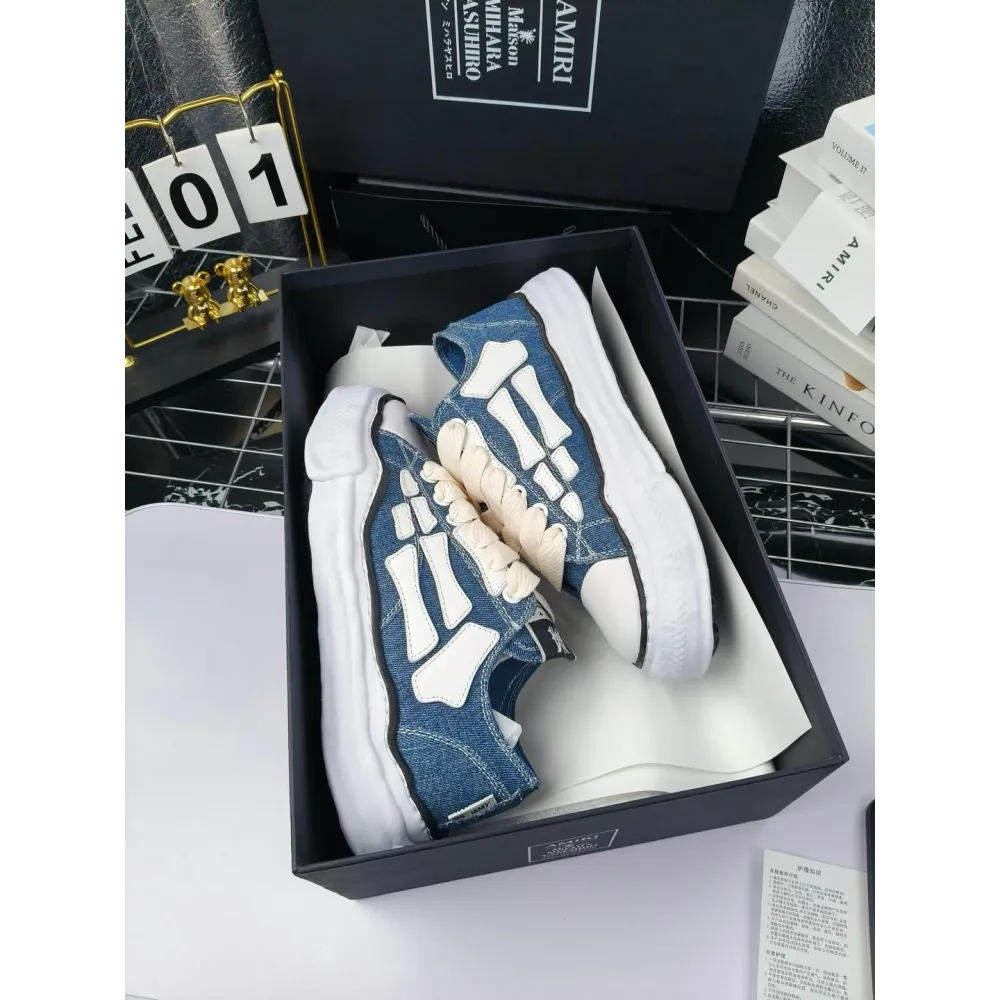 AMIRI MMY Bones x Maison Mihara Yasuhiro Denim Blue