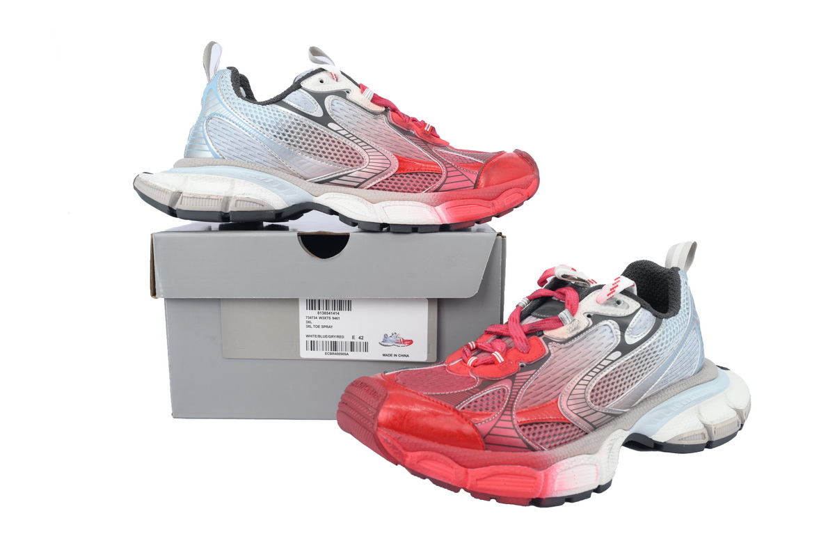 Balenciaga 3XL Red Grey 734734 W3XTS 9461