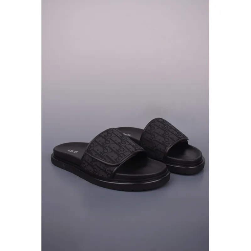 Dior H-Town Sandal All Black 