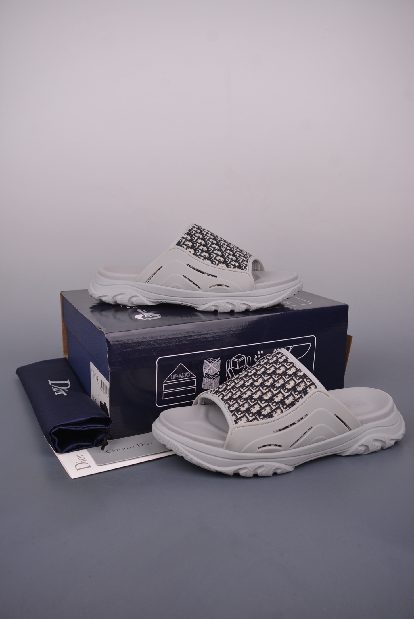 Dior H-Town Sandal Grey Beige