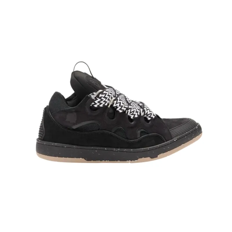 Lanvin Leather Curb Sneaker Black