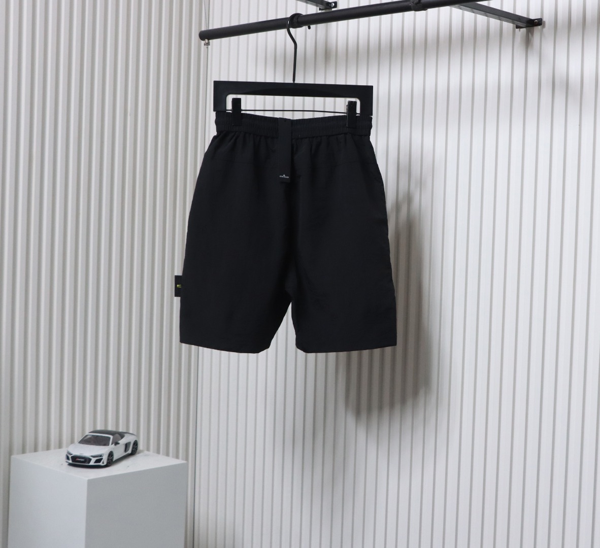 Stone Island Logo Polo Shorts Black