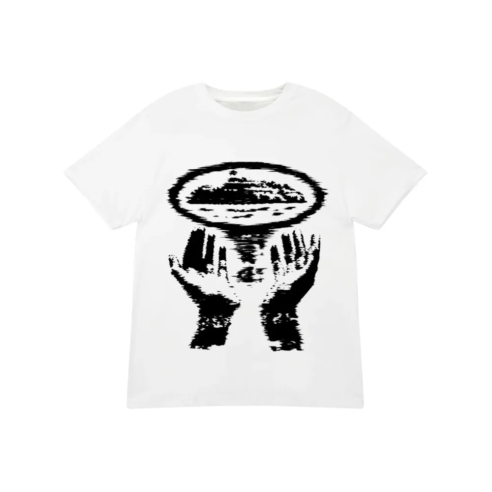 Corteiz Vortex Hands Tee Black White