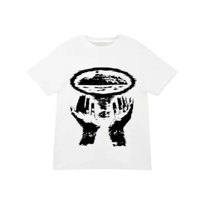 Corteiz Vortex Hands Tee Black White 01