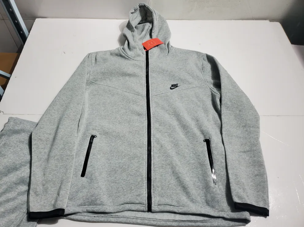 Nike Sportswear Tech Fleece Full-Zip Hoodie & Joggers Set Dark Heather Grey/Black