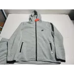 Nike Sportswear Tech Fleece Full-Zip Hoodie & Joggers Set Dark Heather Grey/Black