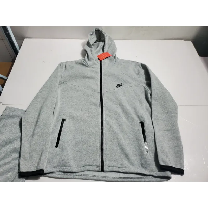 Nike Sportswear Tech Fleece Full-Zip Hoodie & Joggers Set Dark Heather Grey/Black