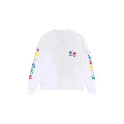 Chrome Hearts Multicolor Cross Long-Sleeve Shirt White 01