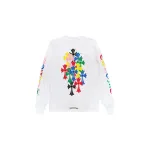 Chrome Hearts Multicolor Cross Long-Sleeve Shirt White