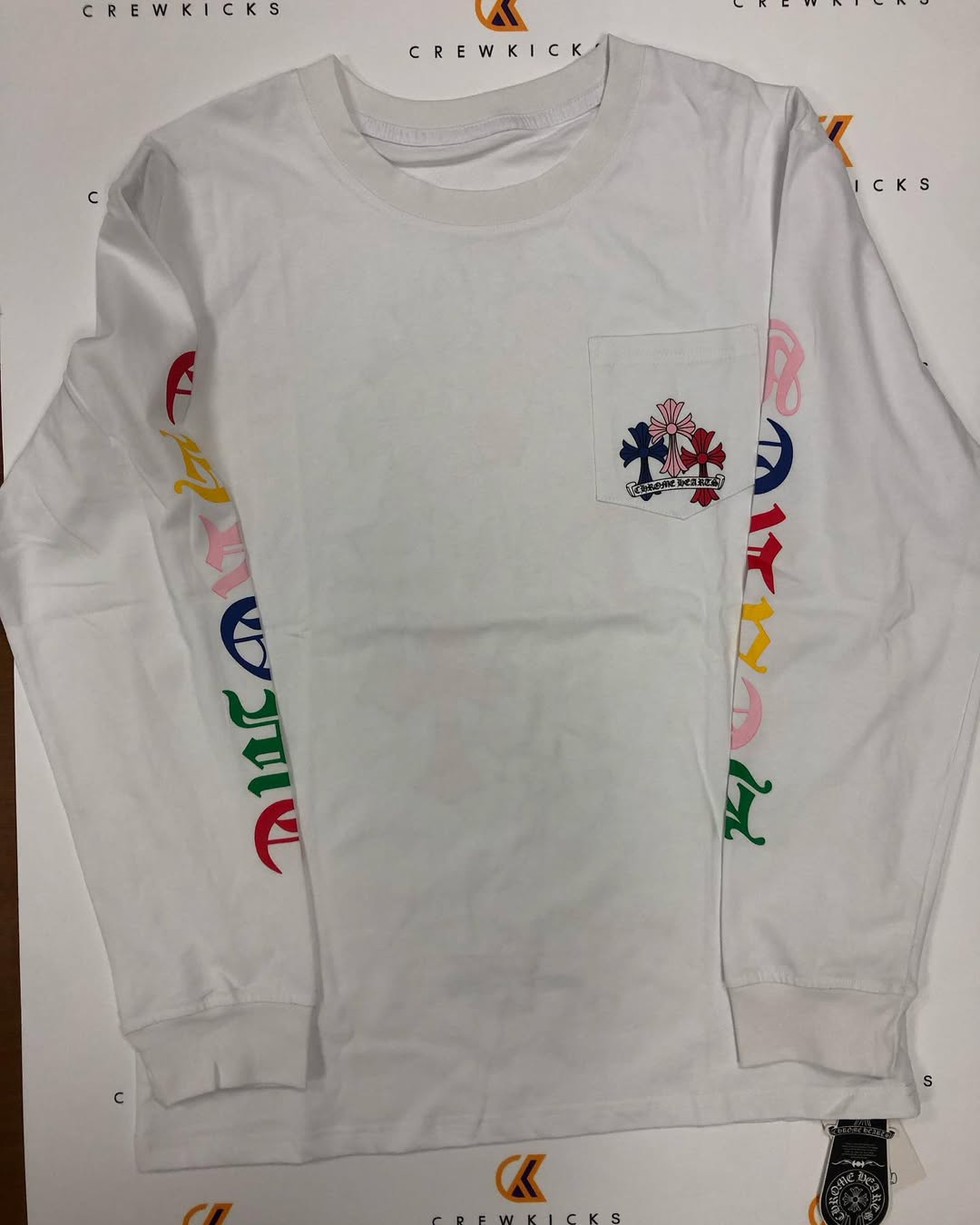 Chrome Hearts Multicolor Cross Long-Sleeve Shirt White/Black