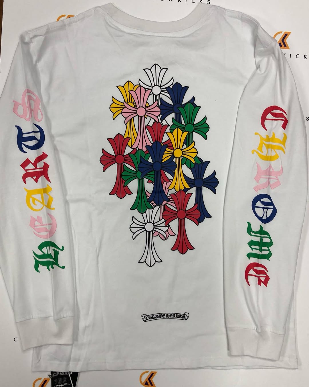 Chrome Hearts Multicolor Cross Long-Sleeve Shirt White/Black