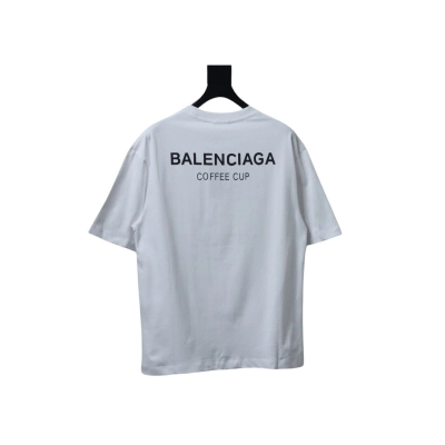 Balenciaga Round Neck Tees Black and White 02