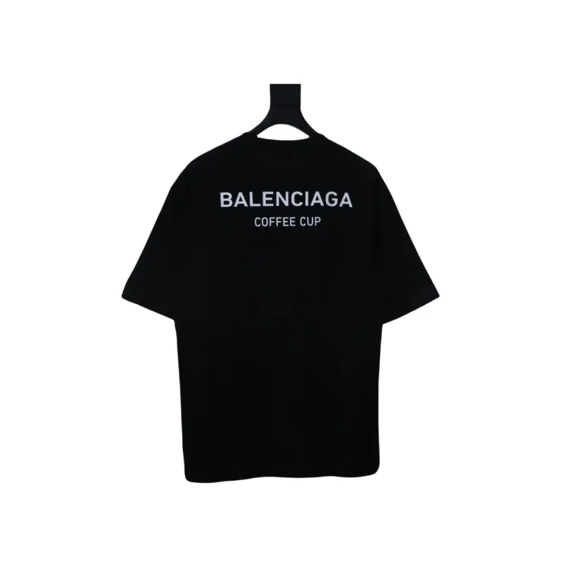 Balenciaga Round Neck Tees Black and White