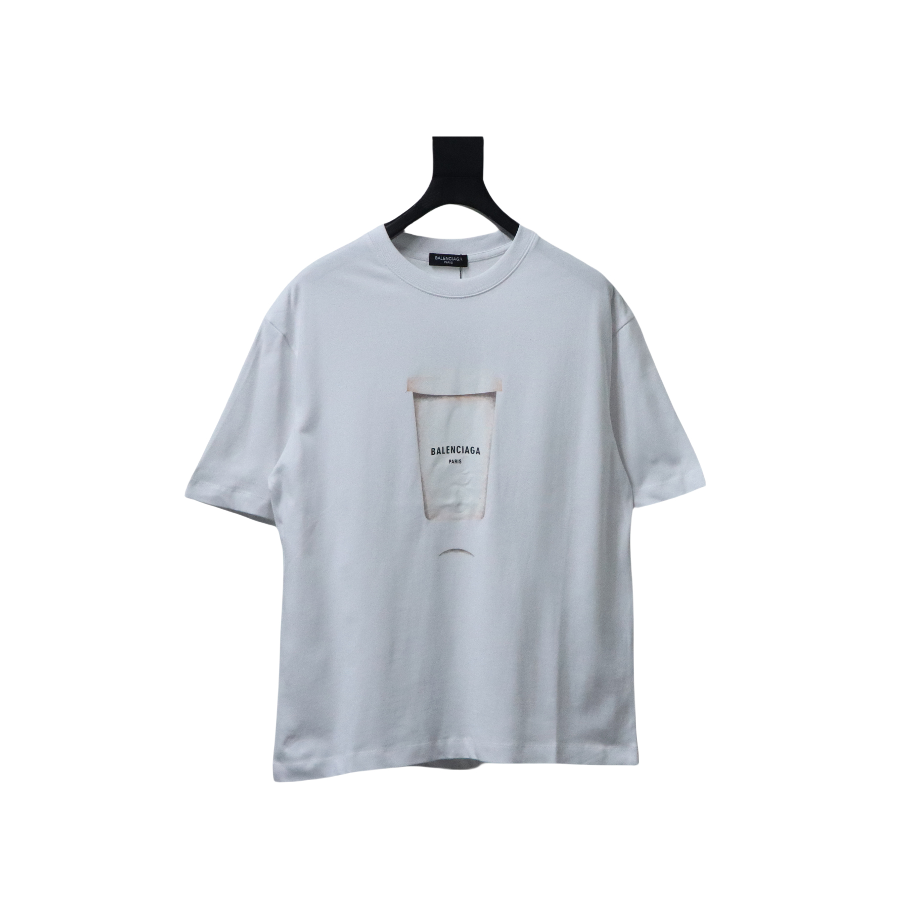 Balenciaga Round Neck Tees Black and White