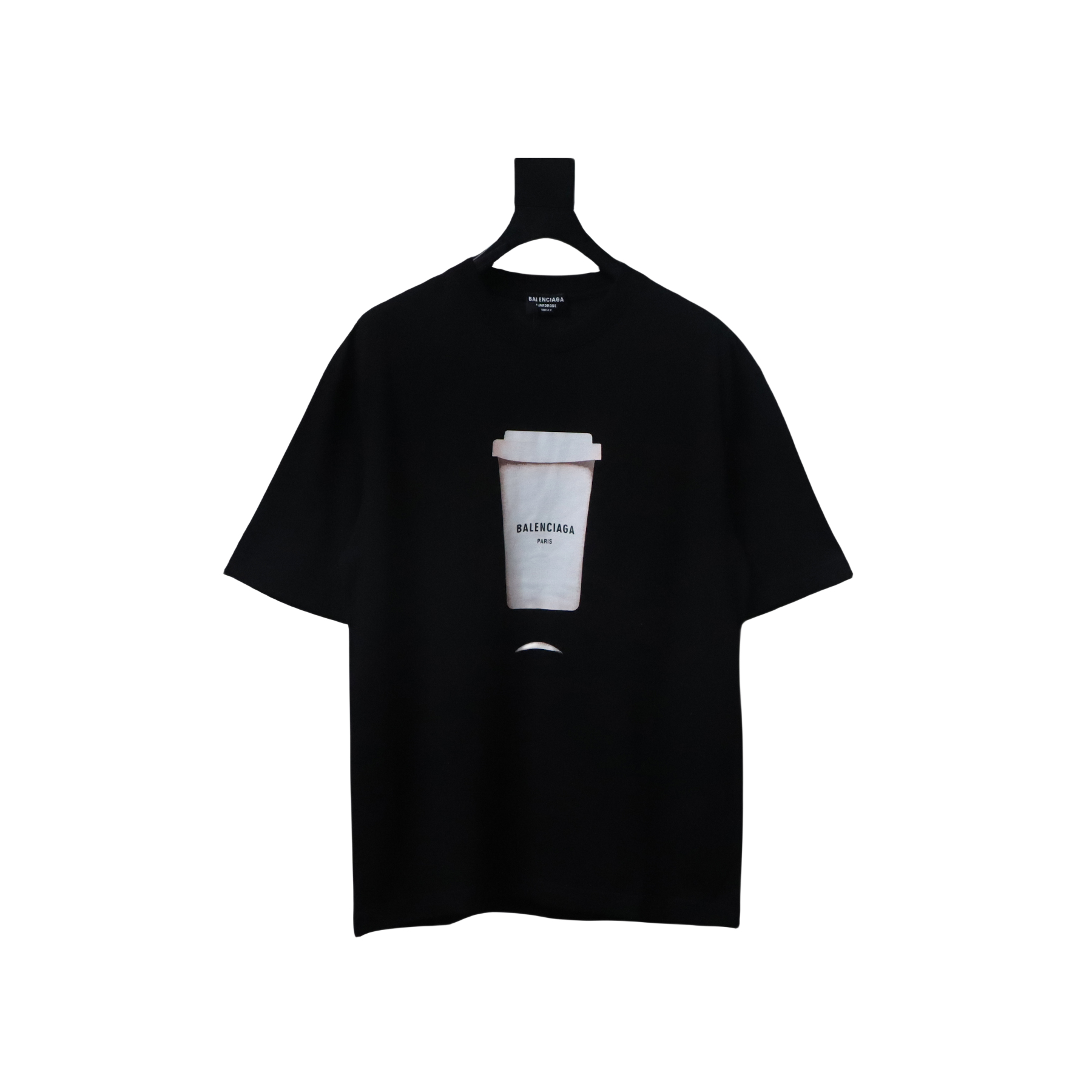 Balenciaga Round Neck Tees Black and White