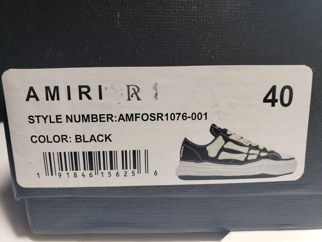 AMIRI MMY Bones x Maison MIHARA YASUHIRO Black