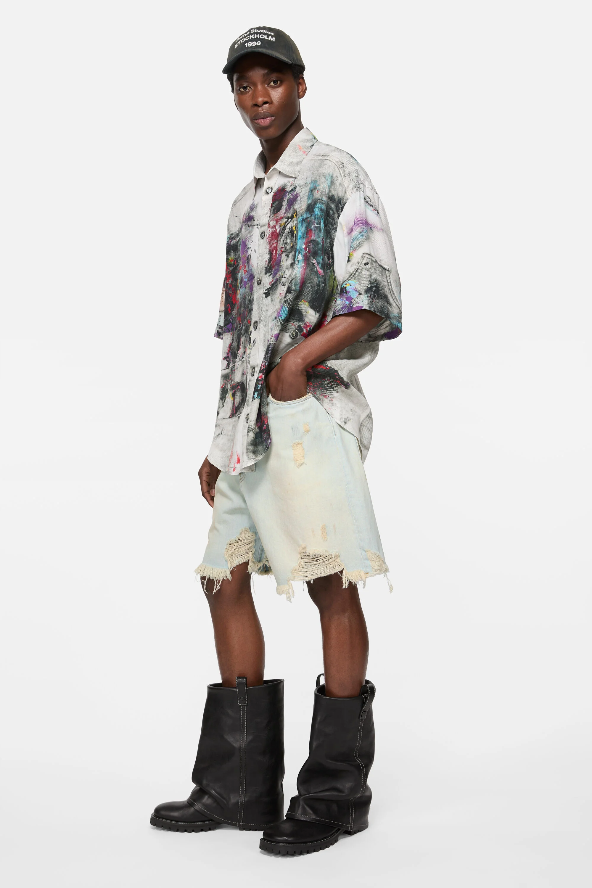 AC Distressed Denim shorts