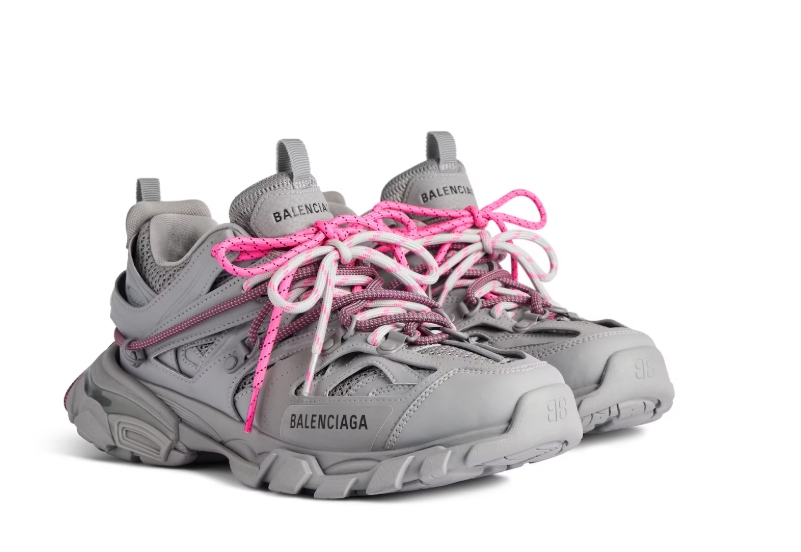 Balenciaga Track Trail Laces Sneaker Grey Pink