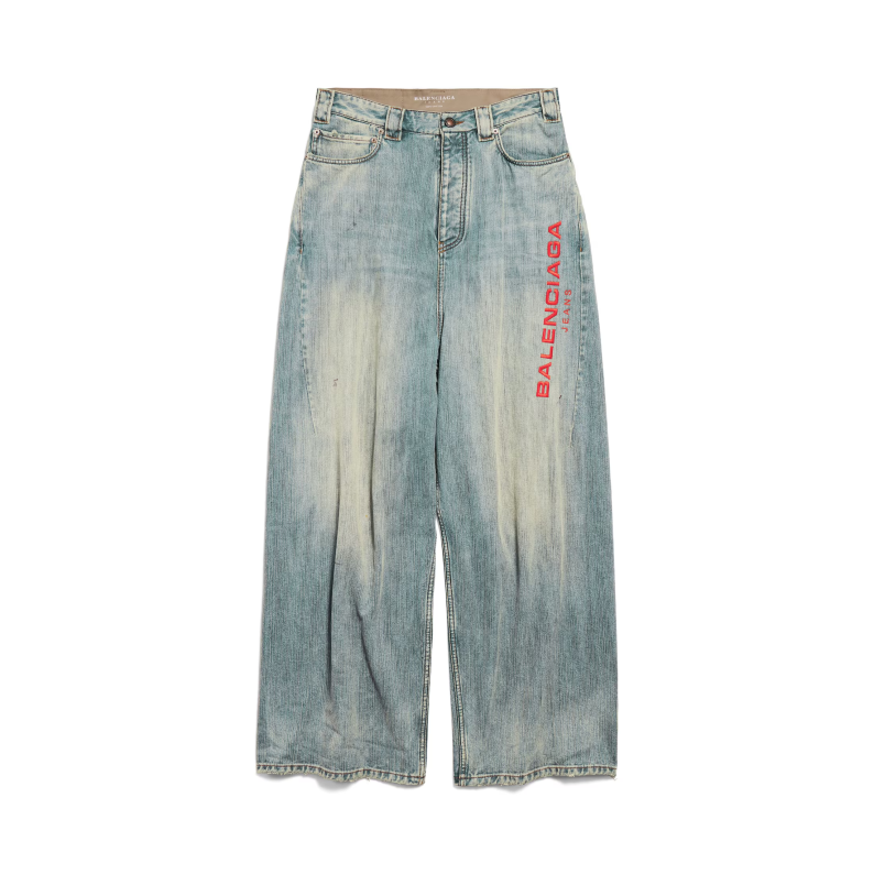 Balenciaga Men's Baggy Pants in Stained