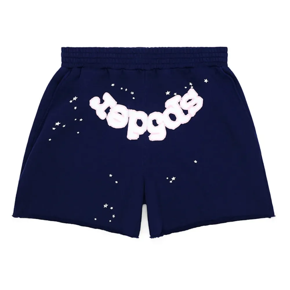 Sp5der OG Web Logo Sweat Short Navy