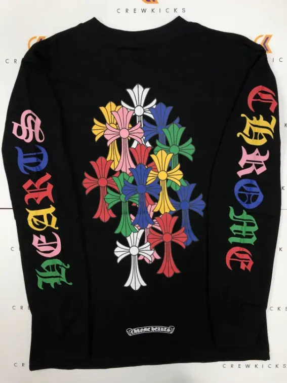 Chrome Hearts Multicolor Cross Long-Sleeve Shirt White/Black