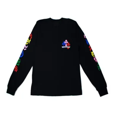 Chrome Hearts Multicolor Cross Long-Sleeve Shirt White/Black 02