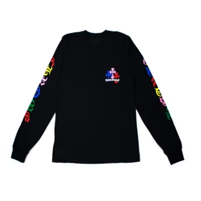 Chrome Hearts Multicolor Cross Long-Sleeve Shirt White/Black 02